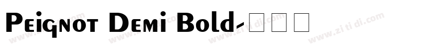 Peignot Demi Bold字体转换